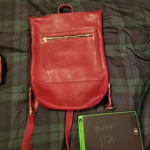 Cranberry portland leather goods laptop tote backpack bnnu